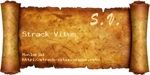 Strack Vitus névjegykártya